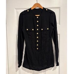 AS-IS Balmain Paris Wool Top 15 Heavy Lion Head Snap Buttons‎ SALVAGE